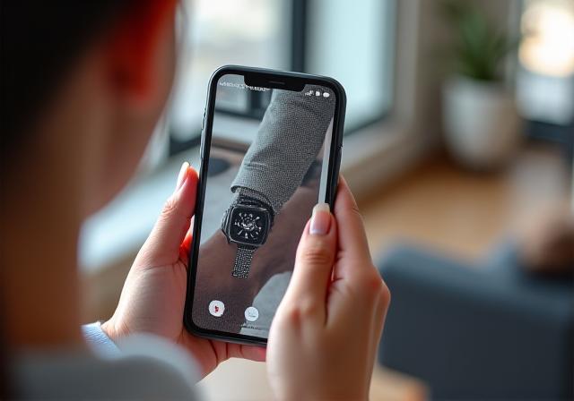 AR virtual try-on experience in iOS fashion shopping app